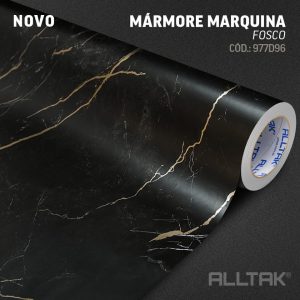 Adesivo Decor Mármore Marquina Fosco Alltak 977D96